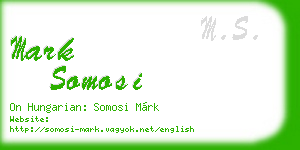 mark somosi business card